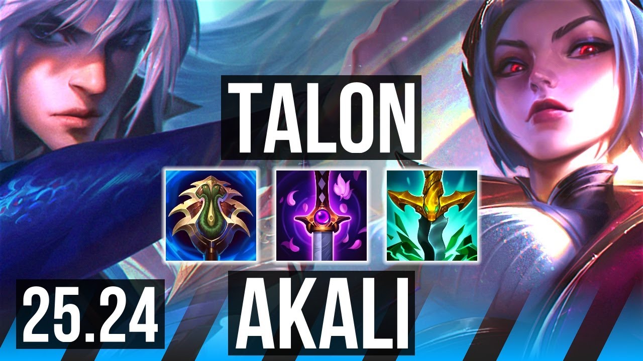 TALON vs AKALI (MID) | Phase Rush, Good KDA: 17/2/7 | KR Master | 25.24