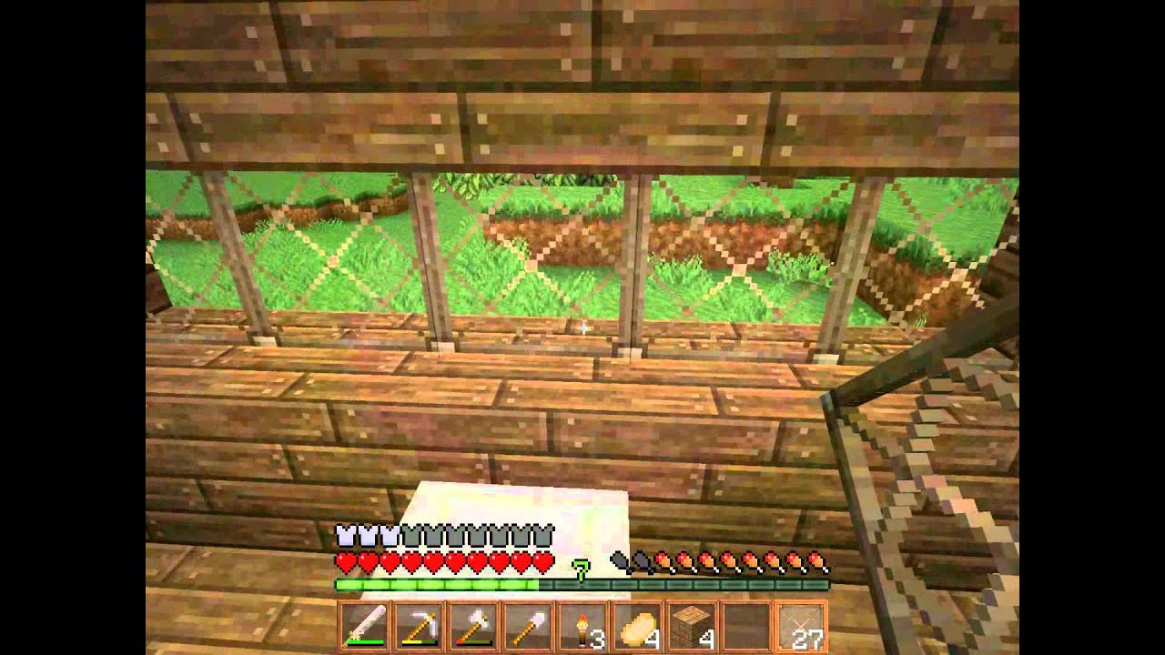 Minecarft Folge 3 Fenster+Dachvorbereitung