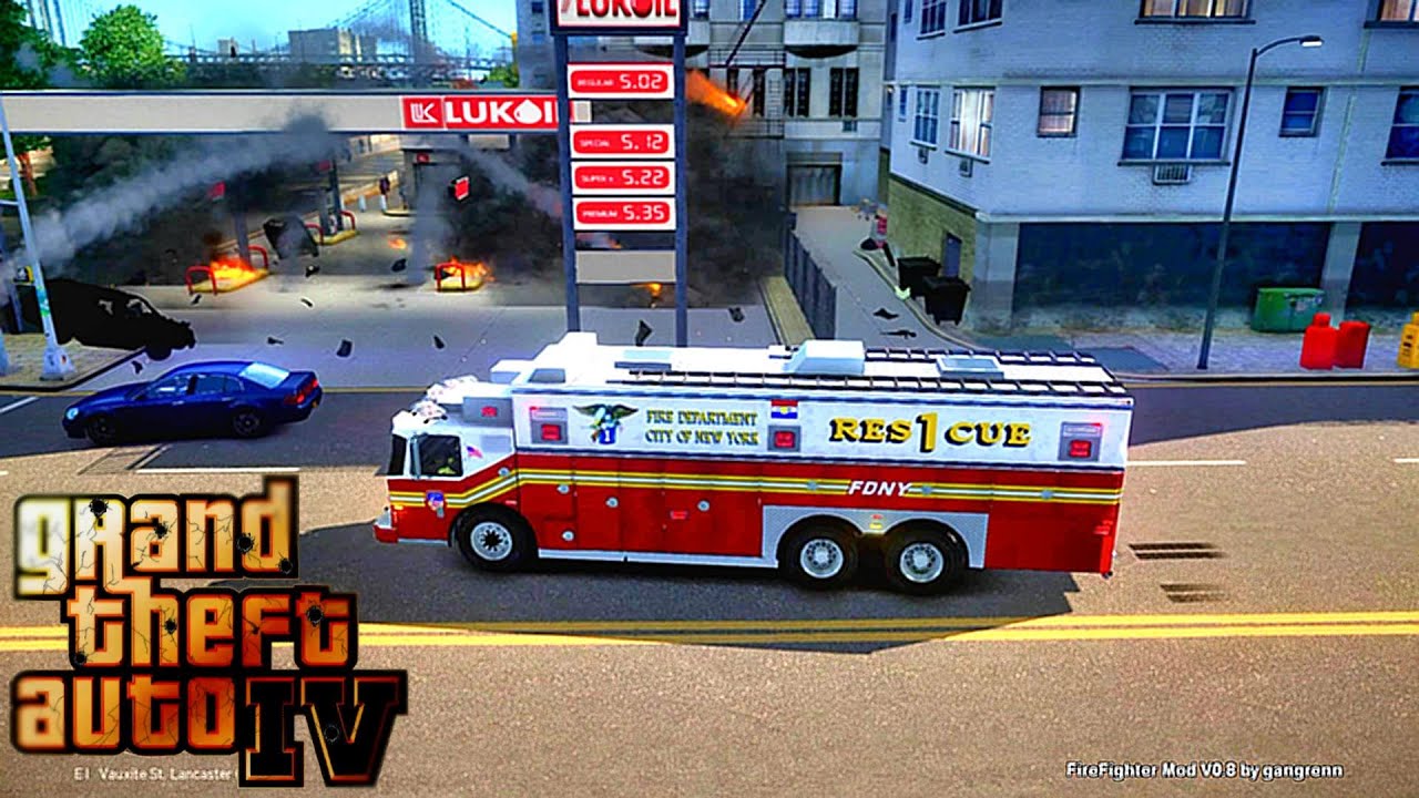 Grand Theft Auto IV - FDLC/FDNY - Day 38 with the fire department! (RESCUE 1) WORST DAY