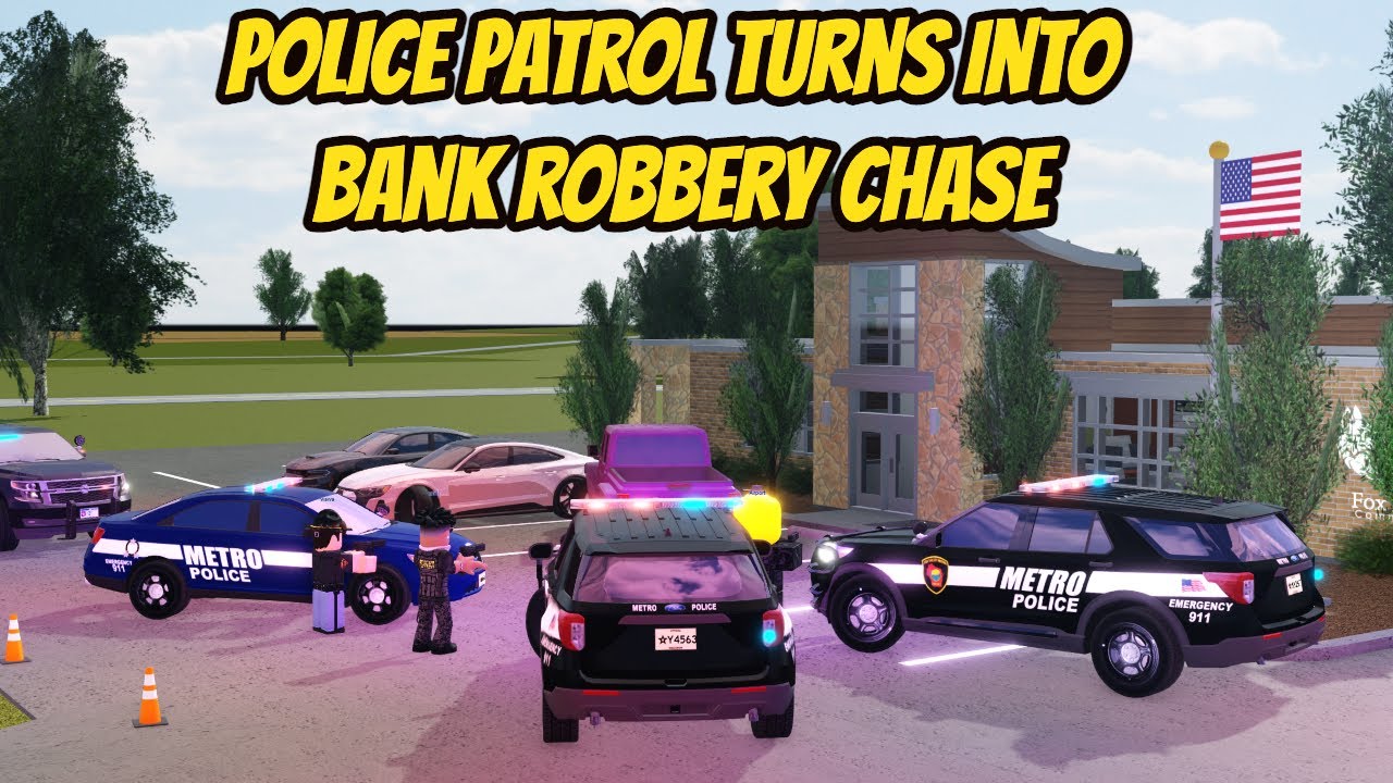 Гринвилл, Висконсин, Roblox l Полицейский патруль ведёт к ограблению банка CHASE rp