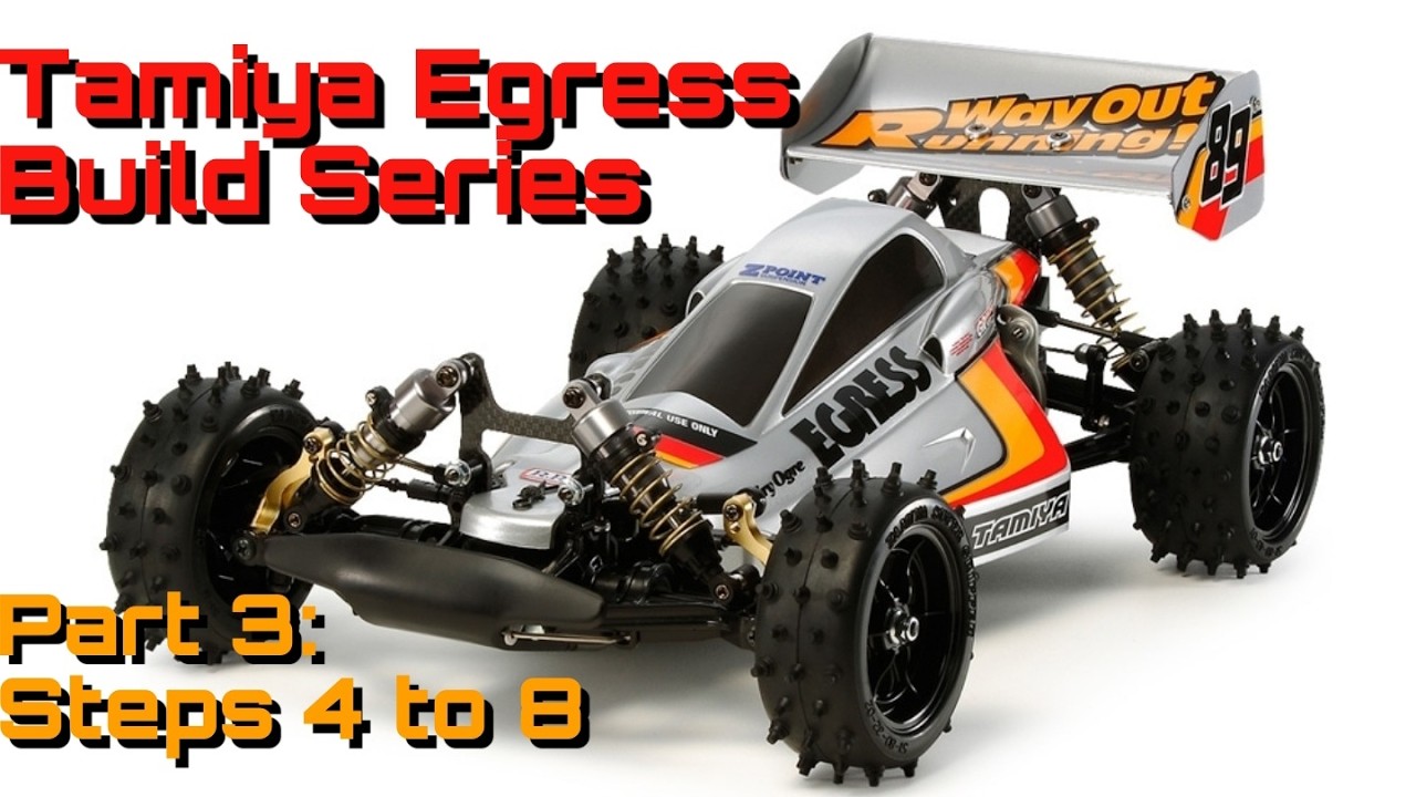 Серия видеороликов по сборке модели Tamiya Egress, часть 3: Шаги с 4 по 8.