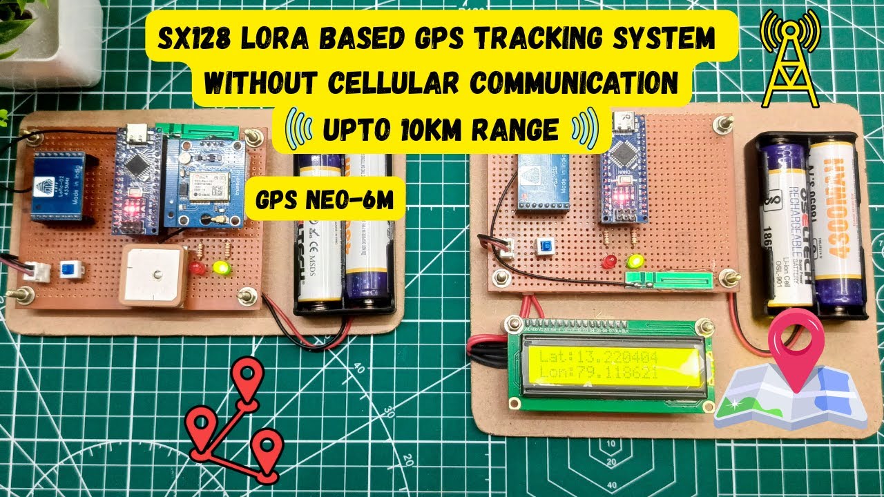 SX1278 LoRa Based GPS Tracking System without Cellular Communication | Arduino Nano | SX128 LoRa