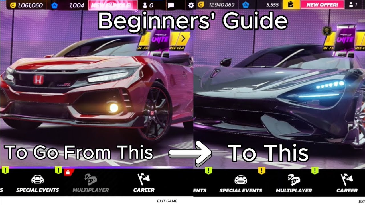 Beginner's Guide For Asphalt Legends Unite
