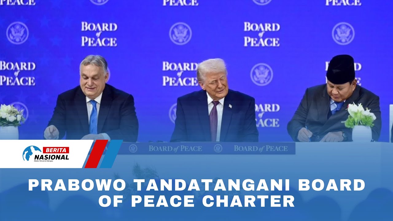 Prabowo Tandatangani Board of Peace Charter
