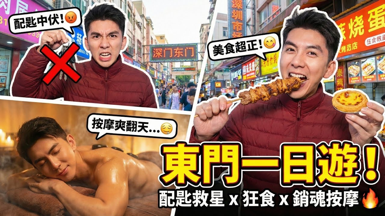 【P仔行街】再上深圳東門！搵老師傅搞掂5條壞匙🔑 | 瘋狂掃街食好西 + 買蛋撻/按摩一日遊 🔥