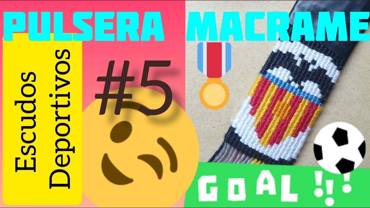 🇪🇦💥ESCUDOS DEPORTIVOS🏆 en pulsera❌ Macramé🇪🇦⚽️