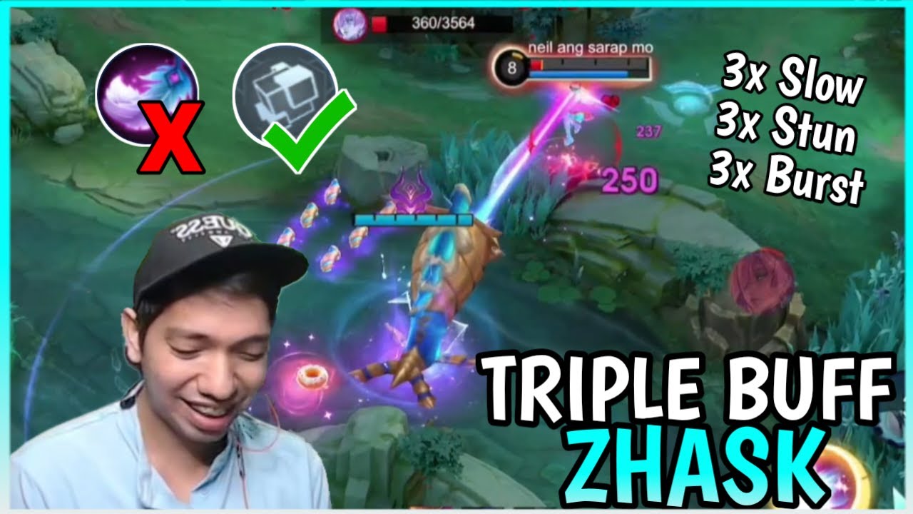 New Triple Jump + Triple Stun on Buff Zhask | Zhask Gameplay | MLBB