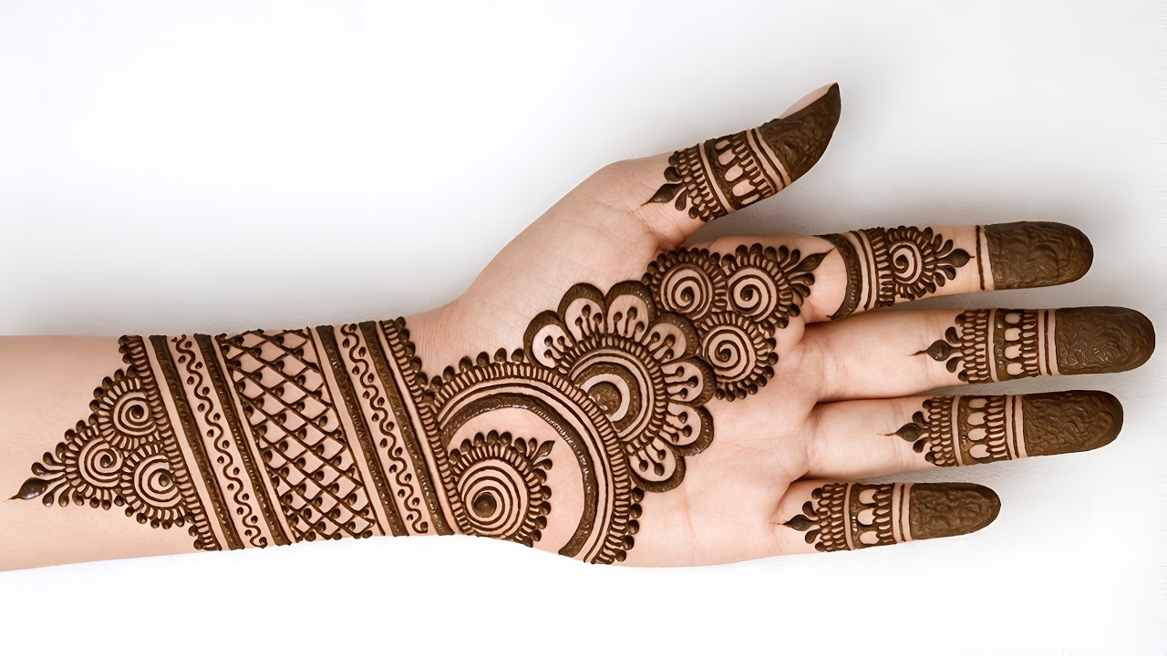 Easy stylish arabic mehndi design | simple mehndi design | front hand mehndi | mehandi ka design