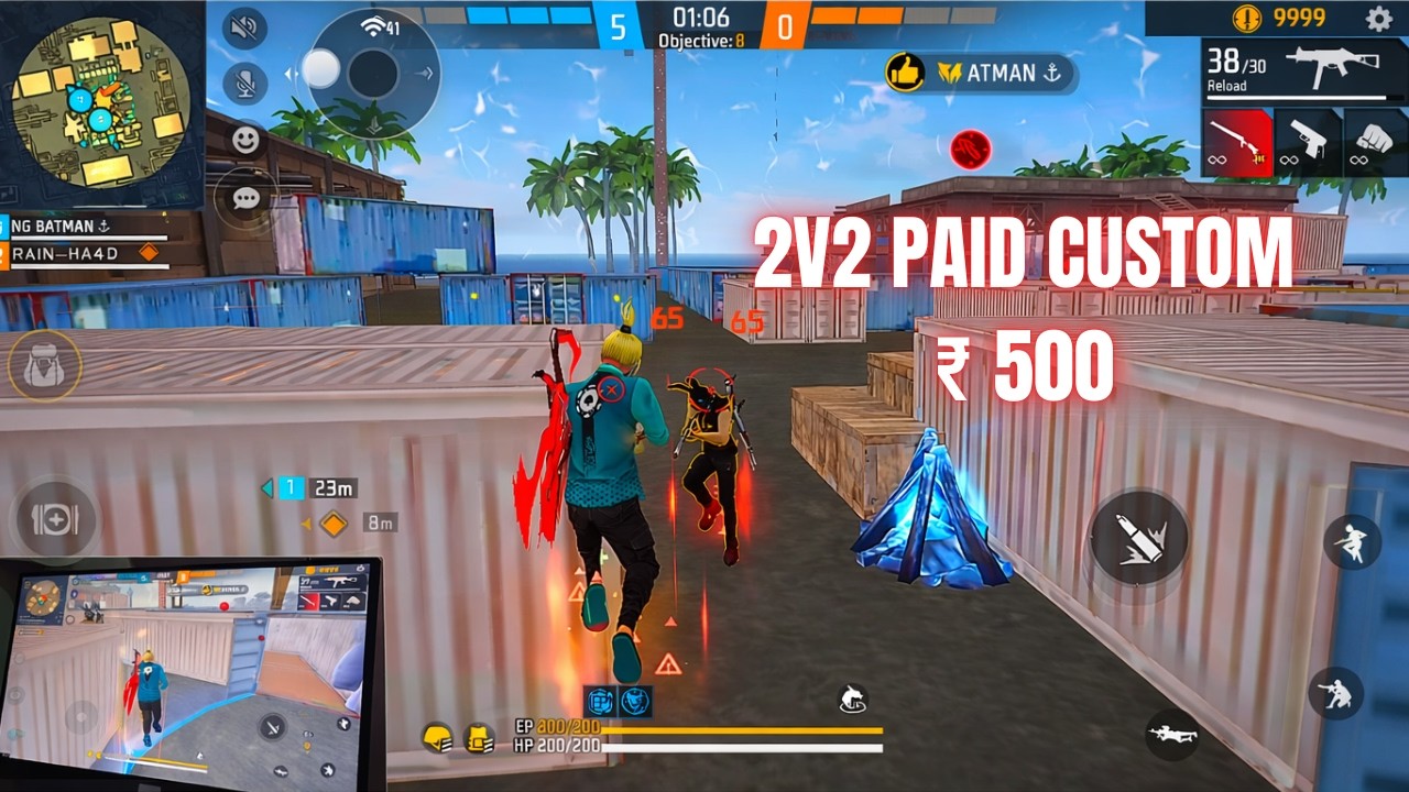 PriyAnuj PAID CUSTOM 2v2 FULL GAMEPLAY with CAMERA RECORD