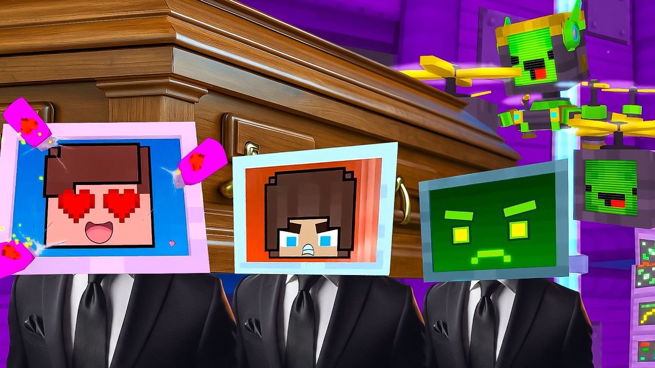 JJ and JJ`s Girl COMPUTER - Maizen Minecraft | Coffin Dance Song (COVER)