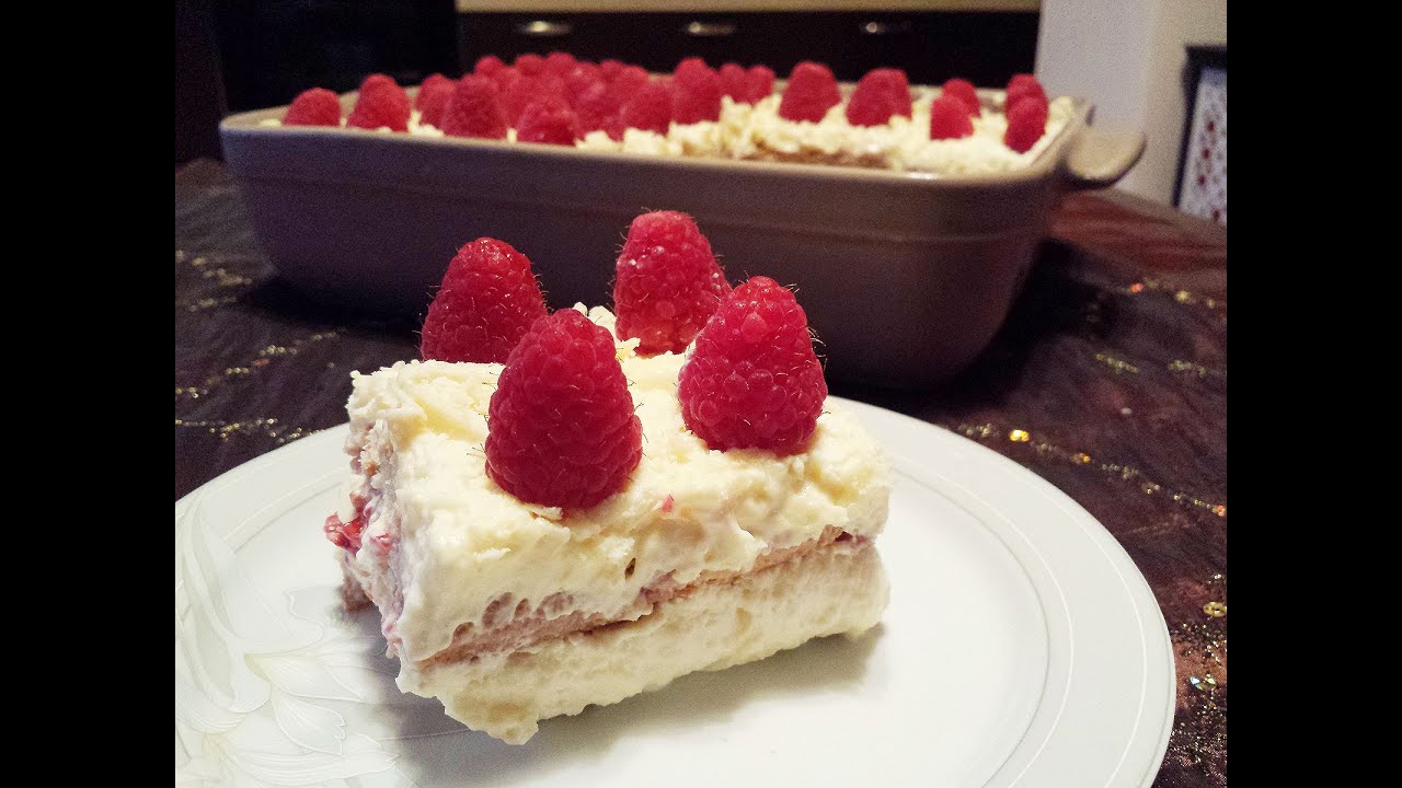 Tiramisù ai lamponi e cioccolato bianco - Le video ricette di Lara