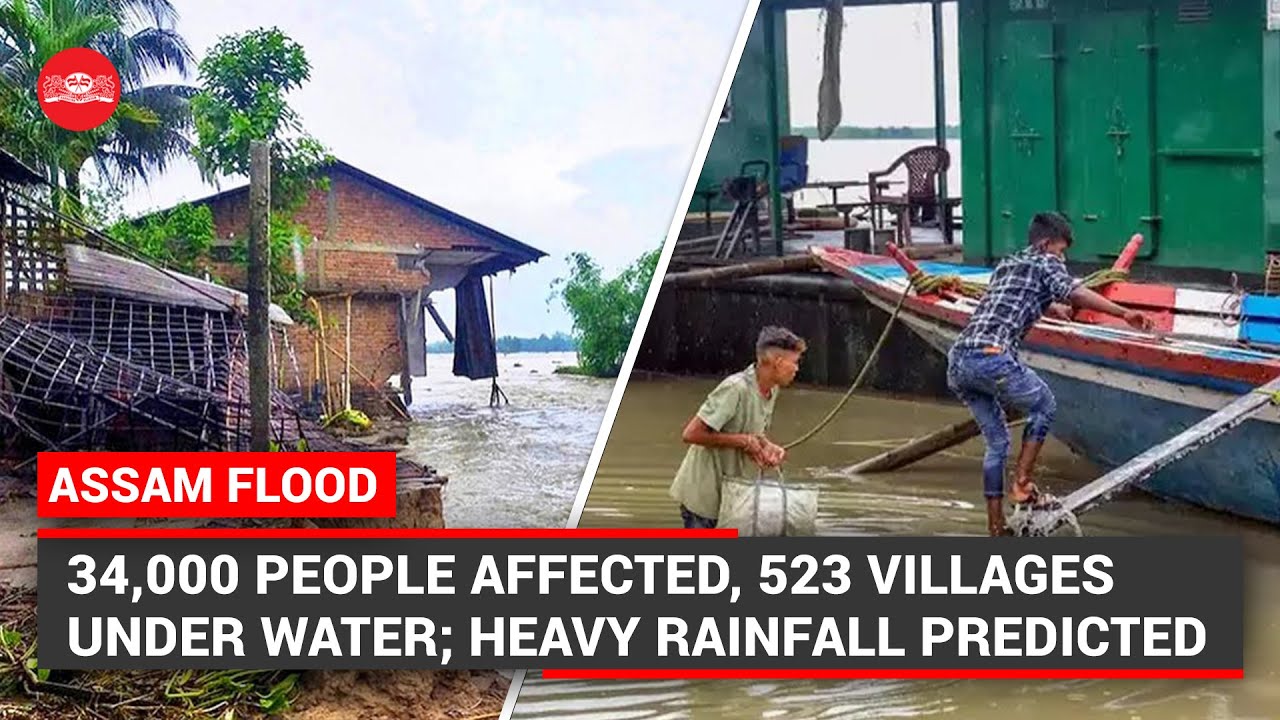 Assam flood: 34,000 people affected, 523 villages under water; heavy rainfall predicted