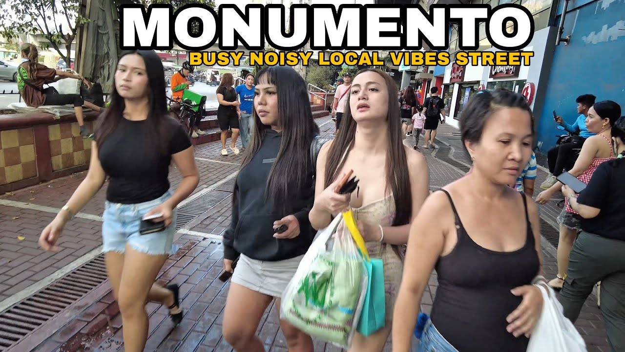 MONUMENTO AFTERNOON WALK BUSIEST CITY IN METRO MANILA PHILIPPINES[4K]