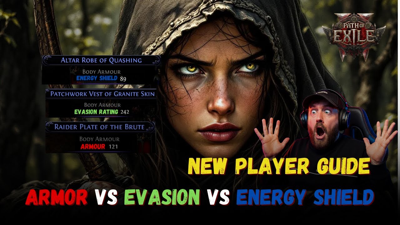 PoE 2 NEW PLAYER Armor Types Explained ⚔️ | Evasion, Energy Shield & Hybrid Guide
