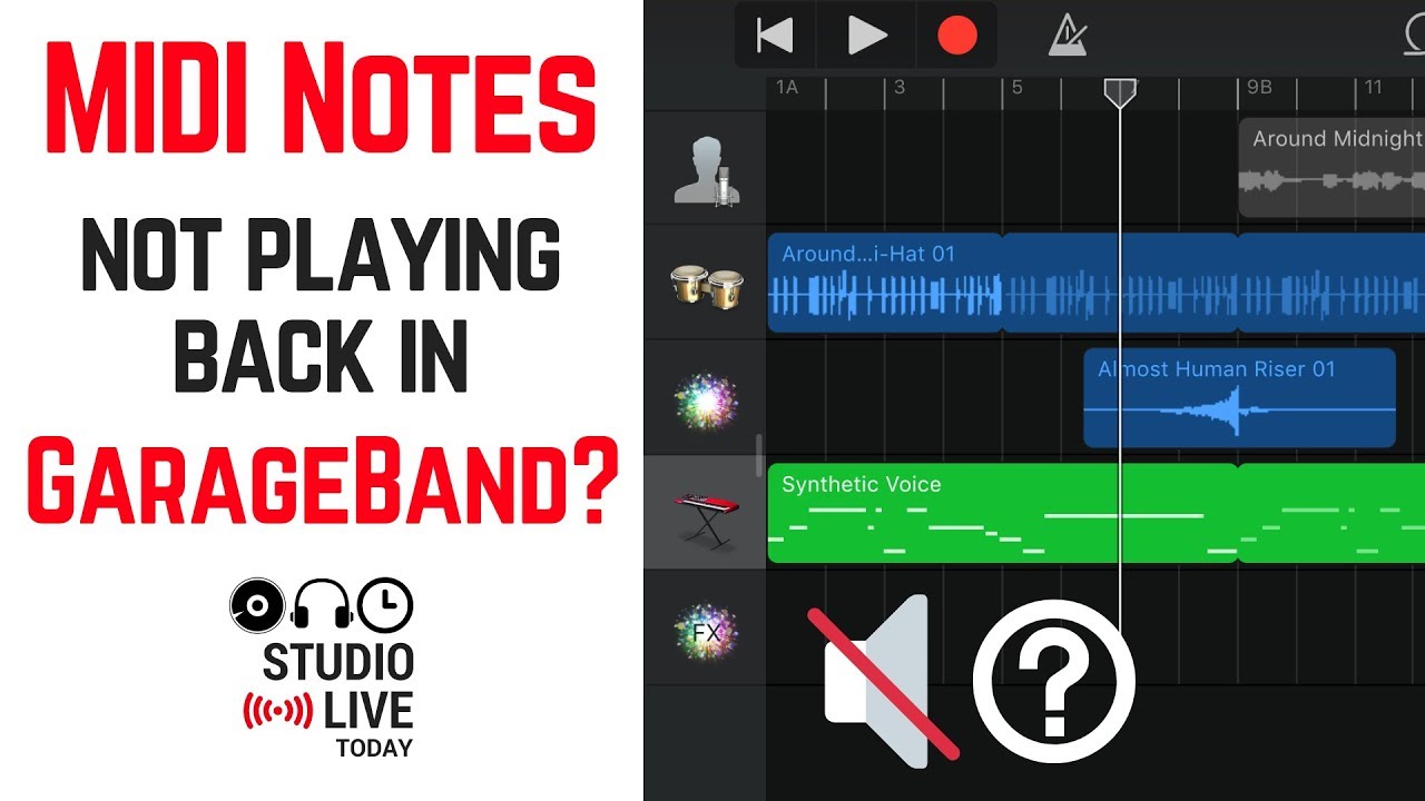 Why are my MIDI notes not playing in GarageBand iOS? (iPhone/iPad)