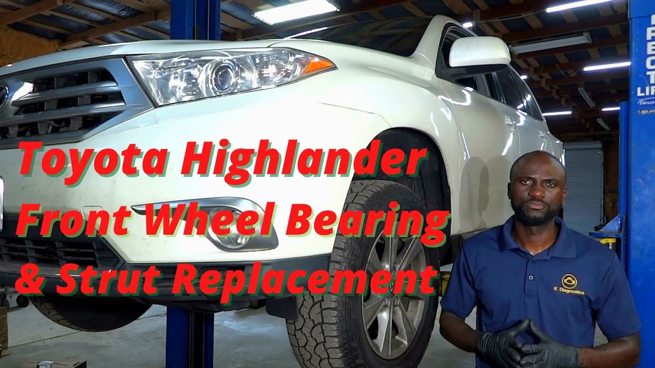 Front Wheel Bearing & Strut Replacement On a Toyota Highlander Part 1
