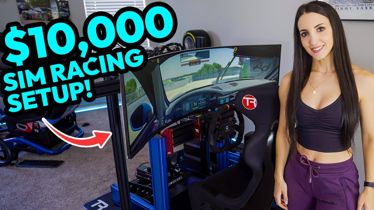 Full tour of my new $10k sim racing setup! Trak Racer TR160S and Simucube Gear
