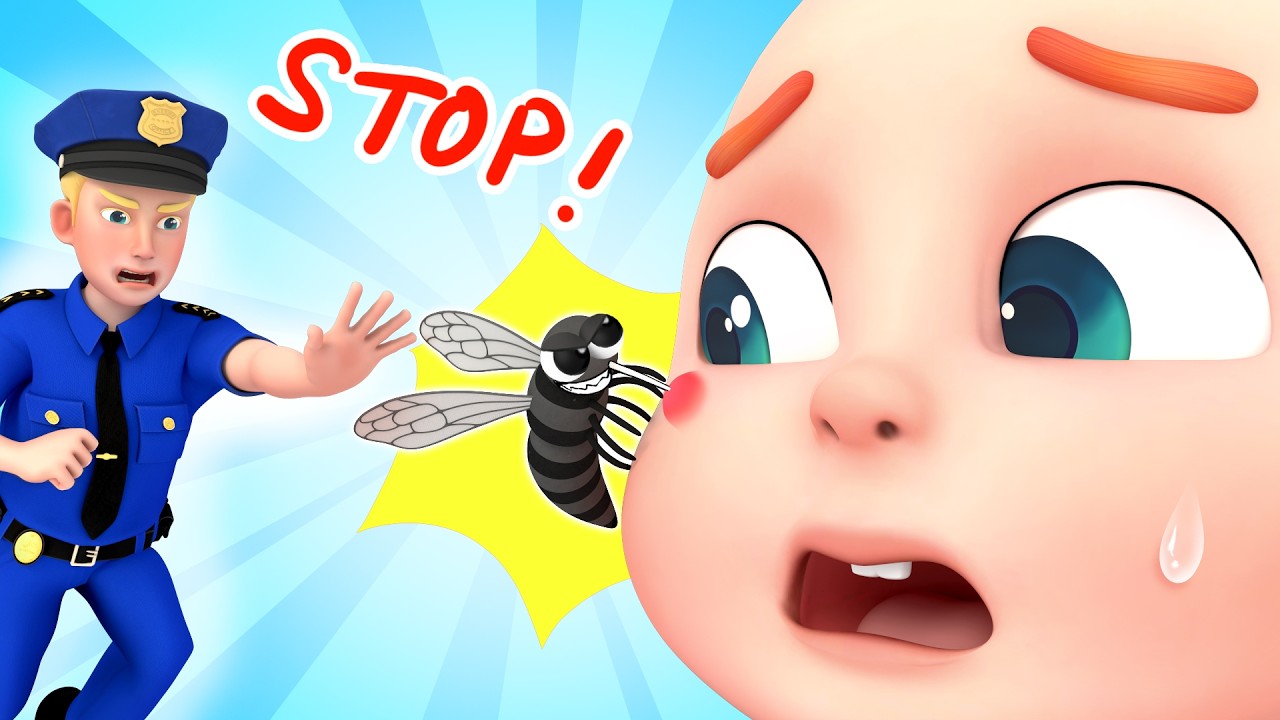 Oh No! Rob Got Bitten by a Mosquito🦟| Police Officer Song | Safety for Kids | Rosoo Sing & Learn