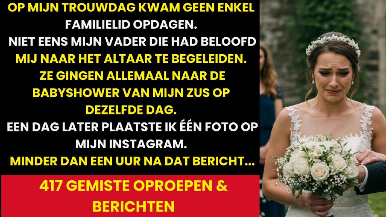 Op mijn trouwdag liet mijn hele familie me in de steek. Zelfs mijn vader, die beloofde...