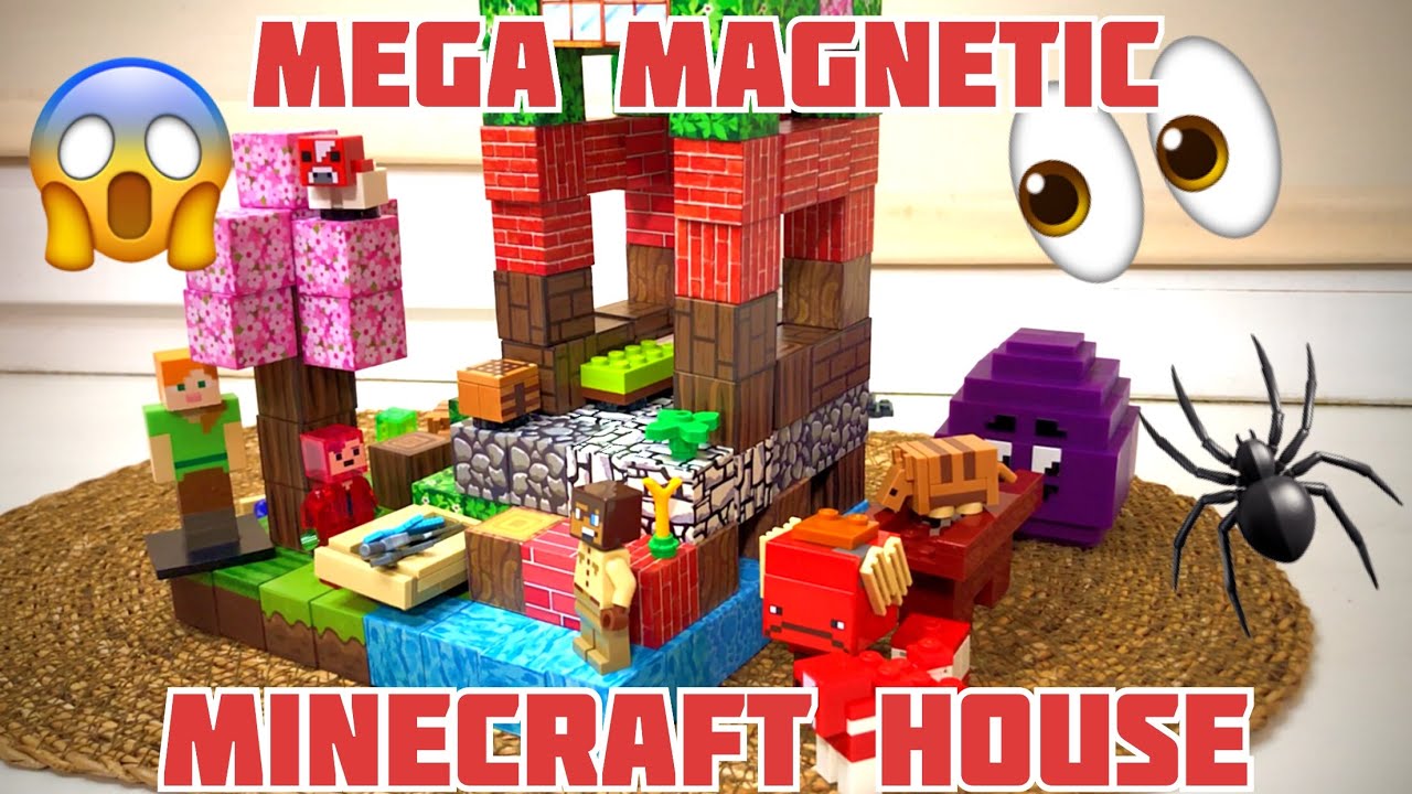 Building a HUGE Magnetic Minecraft House! 🧲🏠✨
