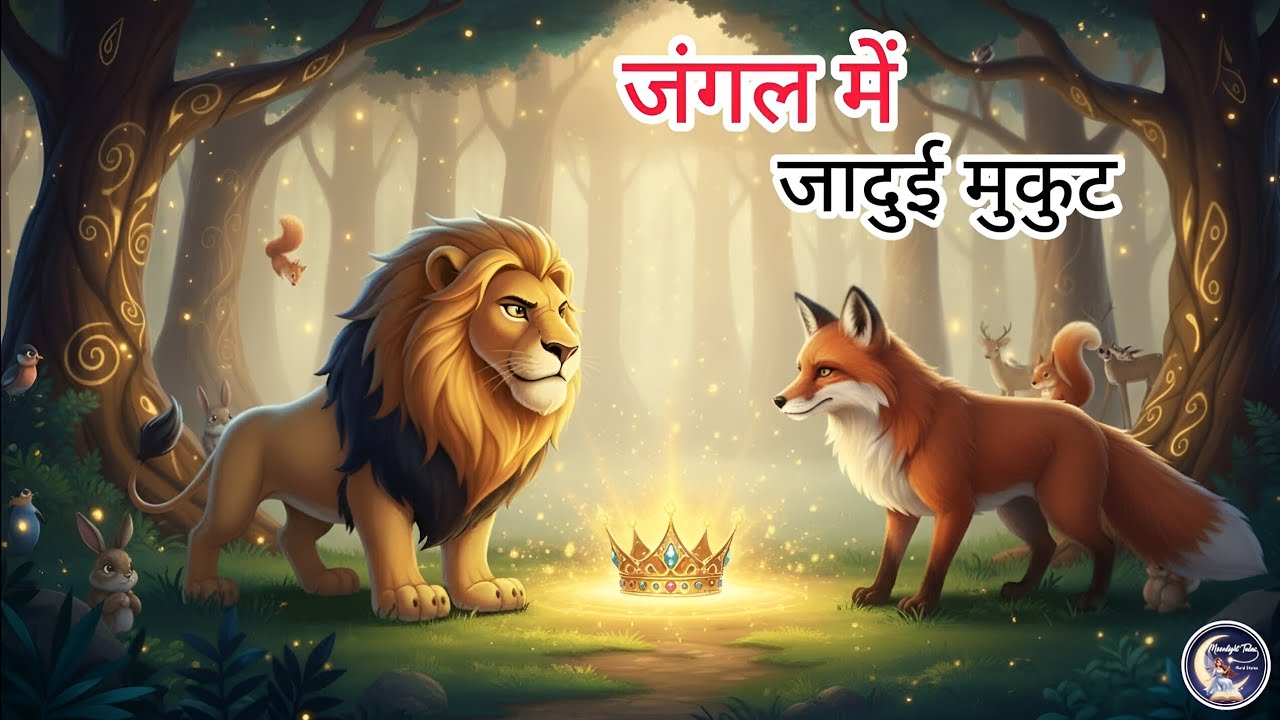 जादुई मुकुट और जंगल की लड़ाई | The Magical Crown and the Battle of the Jungle | moonlight tales 99 