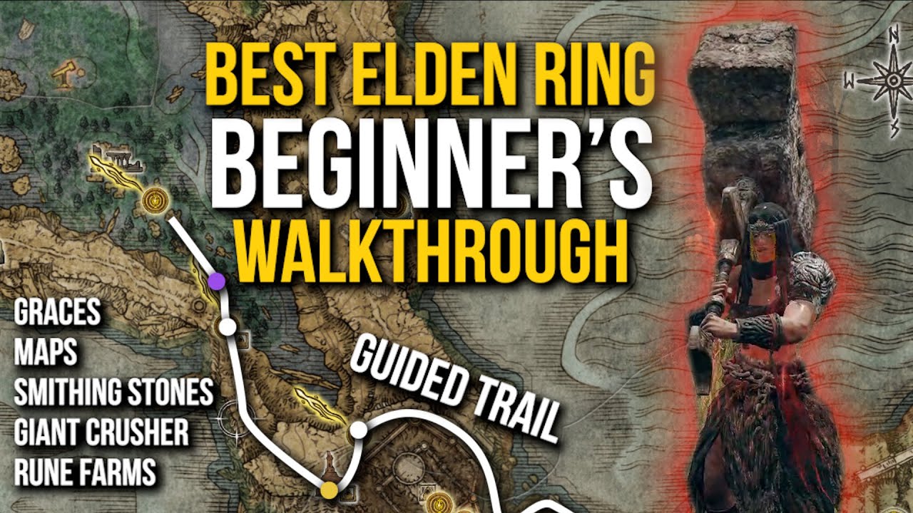 Elden Ring Strength Build &mdash; первые 60 минут игры | Лучший стартовый маршрут с подсказками по карте!