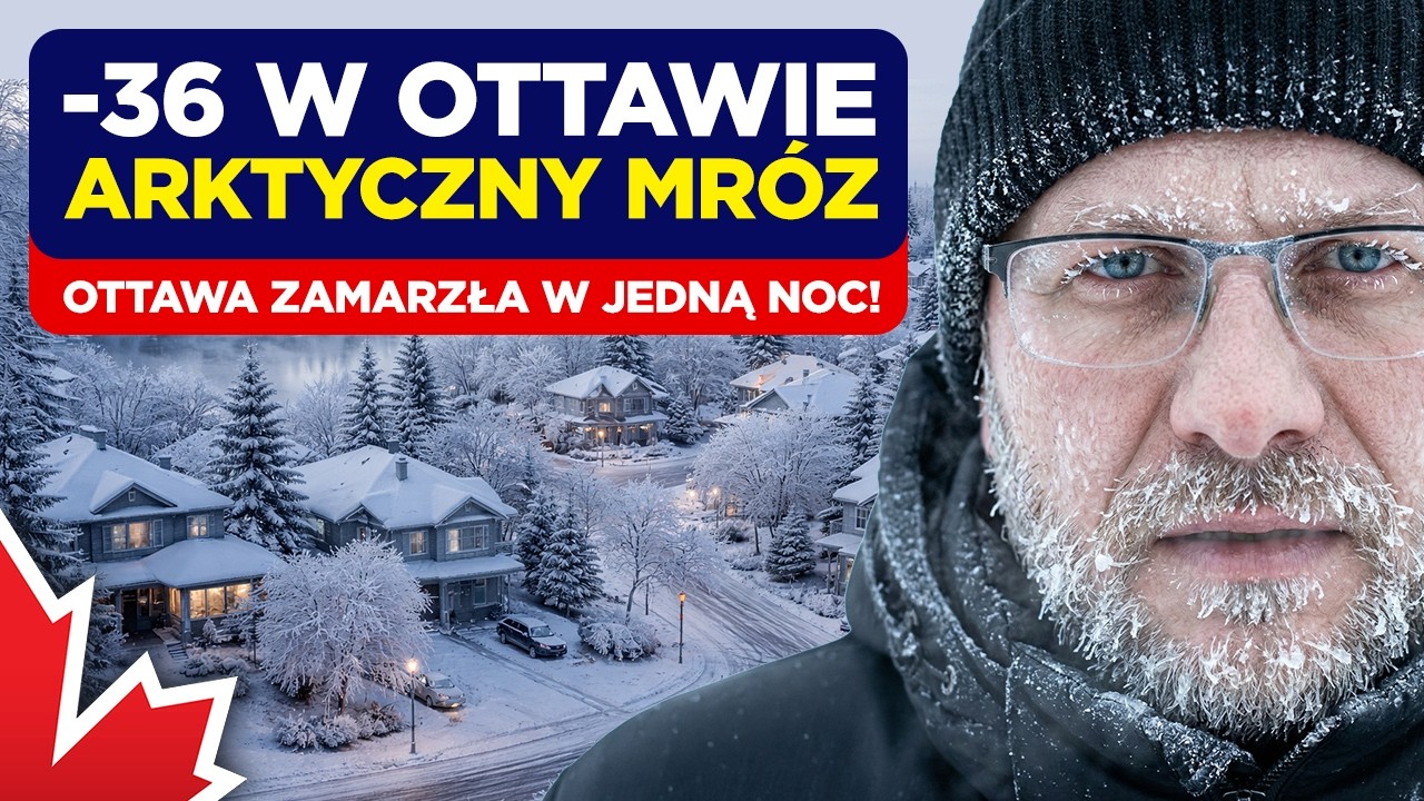 -36 w Ottawie. Artkyczny mróz. Ottawa zamarzła w jedną noc!