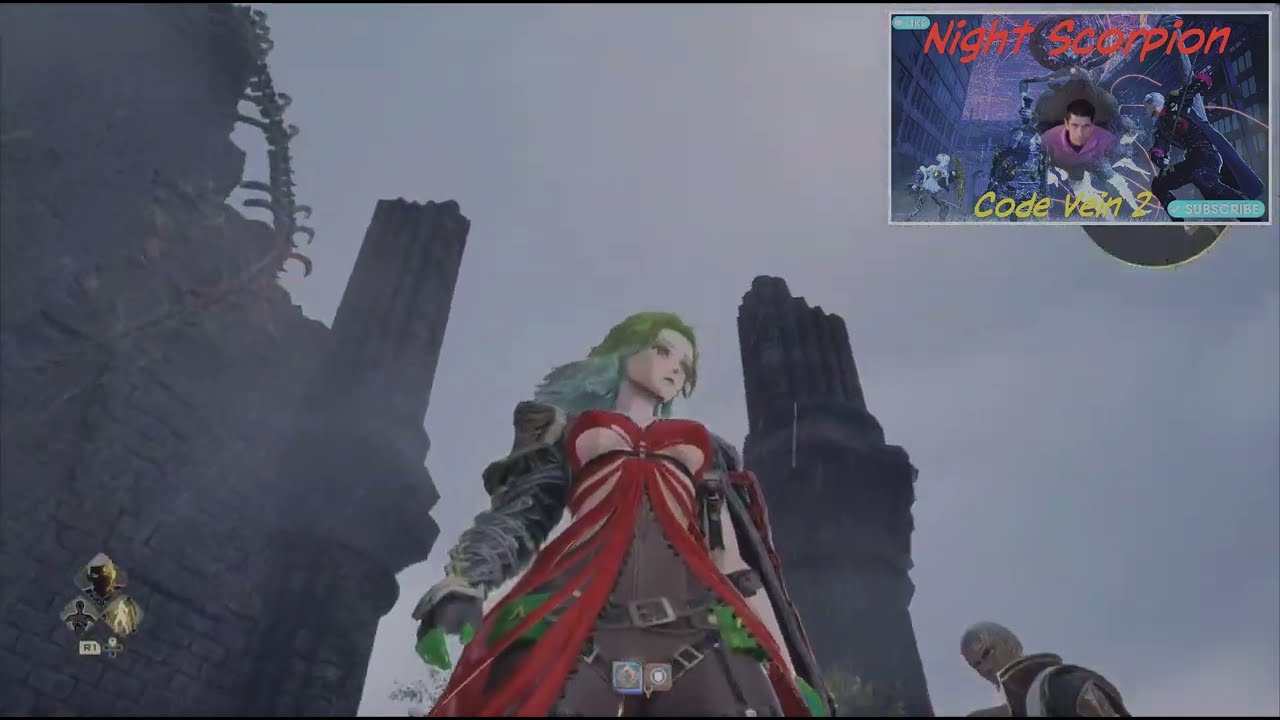 Code vein 2 primer jefe, first boss, Night scorpion.