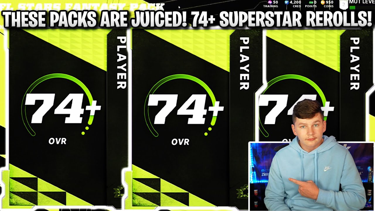 THESE PACKS ARE JUICED! 74+ OVERALL SUPERSTAR PLAYER REROLL PACKS! | MADDEN 22 ULTIMATE TEAM