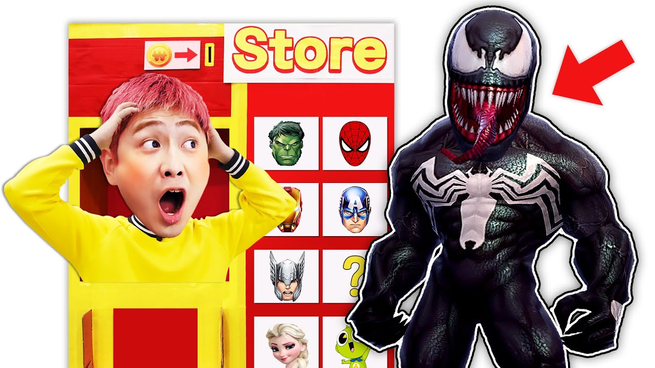 Superhero Vending Machine 슈퍼히어로 자판기 음식을 먹으면 변신해요! 럭키강이 LuckyKangi