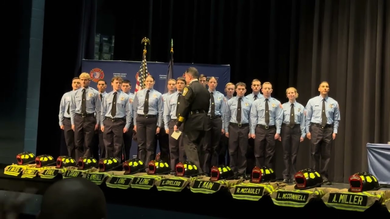 Madison being sworn in- Stafford County Fire Academy 