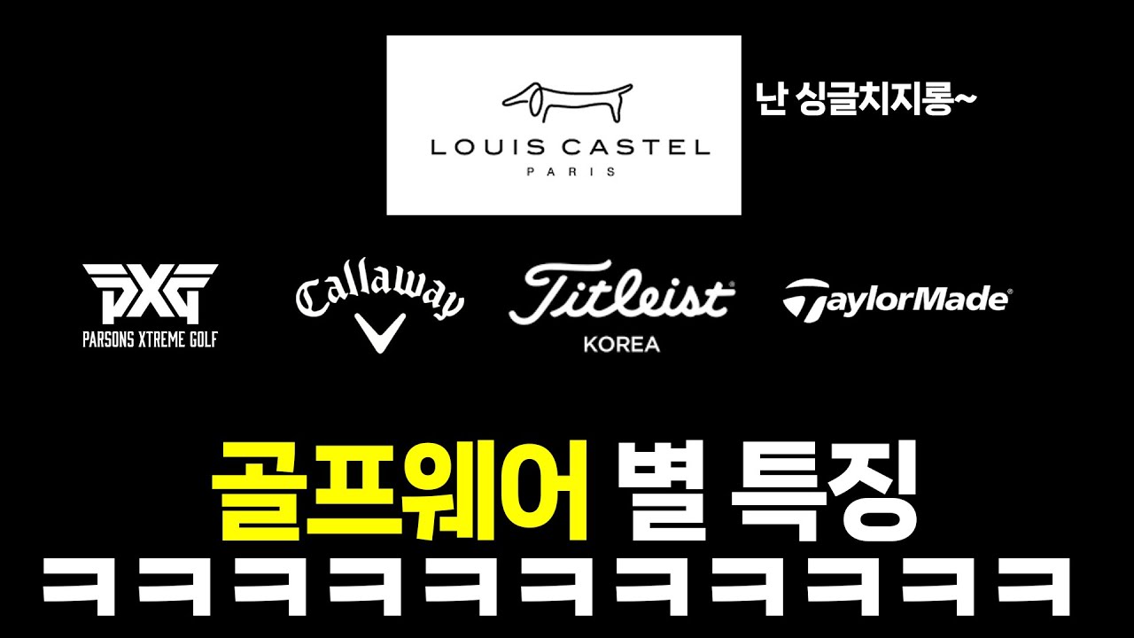 골프웨어별 특징 (농담임)
