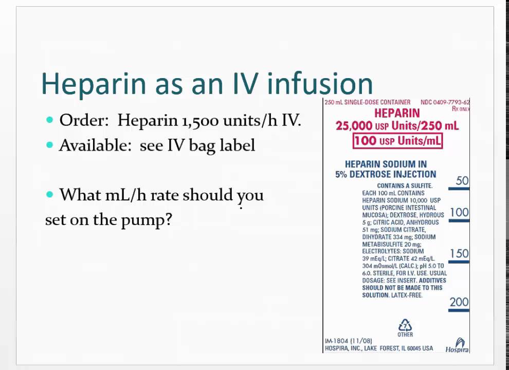 Heparin Calculations