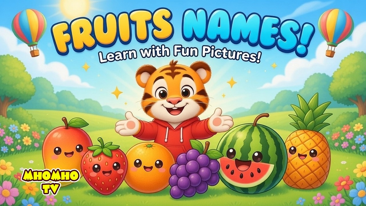 Learn Fruits for Kids | Fruit Names and Colours | Preschool Learning Video