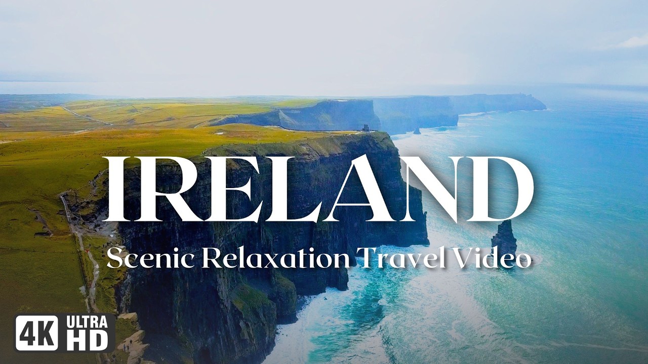 Beautiful Ireland in 4K – Relaxing Music & Scenic Views | Perfect TV Background