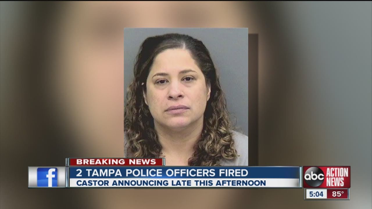 Tampa Police Chief Jane Castor fires two officers, one arrested