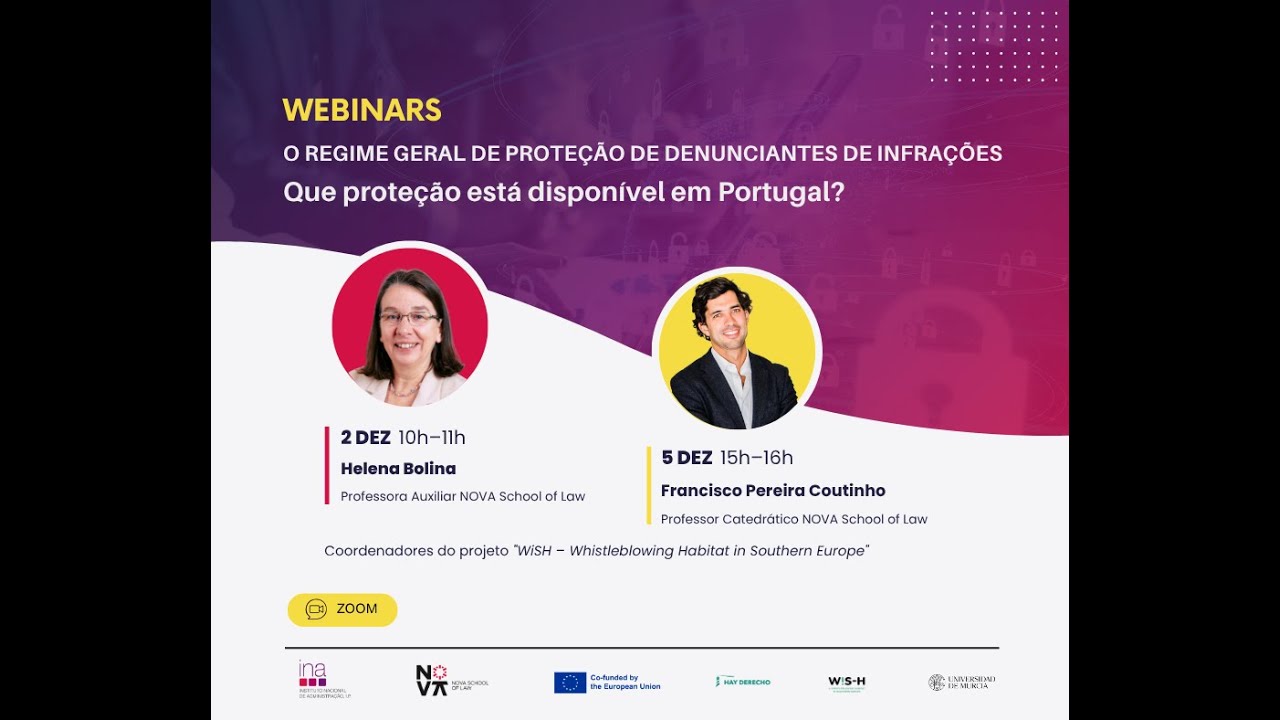 O Regime Geral de Proteção de Denunciantes de Infrações. Que proteção está disponível em Portugal?