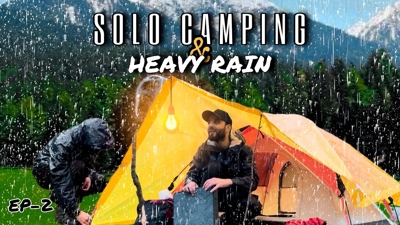 Solo Night Camping In Heavy Rain || Kashmir Ep-2 || The Umar
