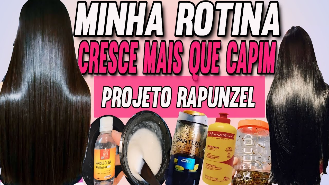 ROTINA CAPILAR QUE FEZ MEU CABELO CRESCER MAIS QUE CAPIM! #cronogramacapilar #projetorapunzel#como