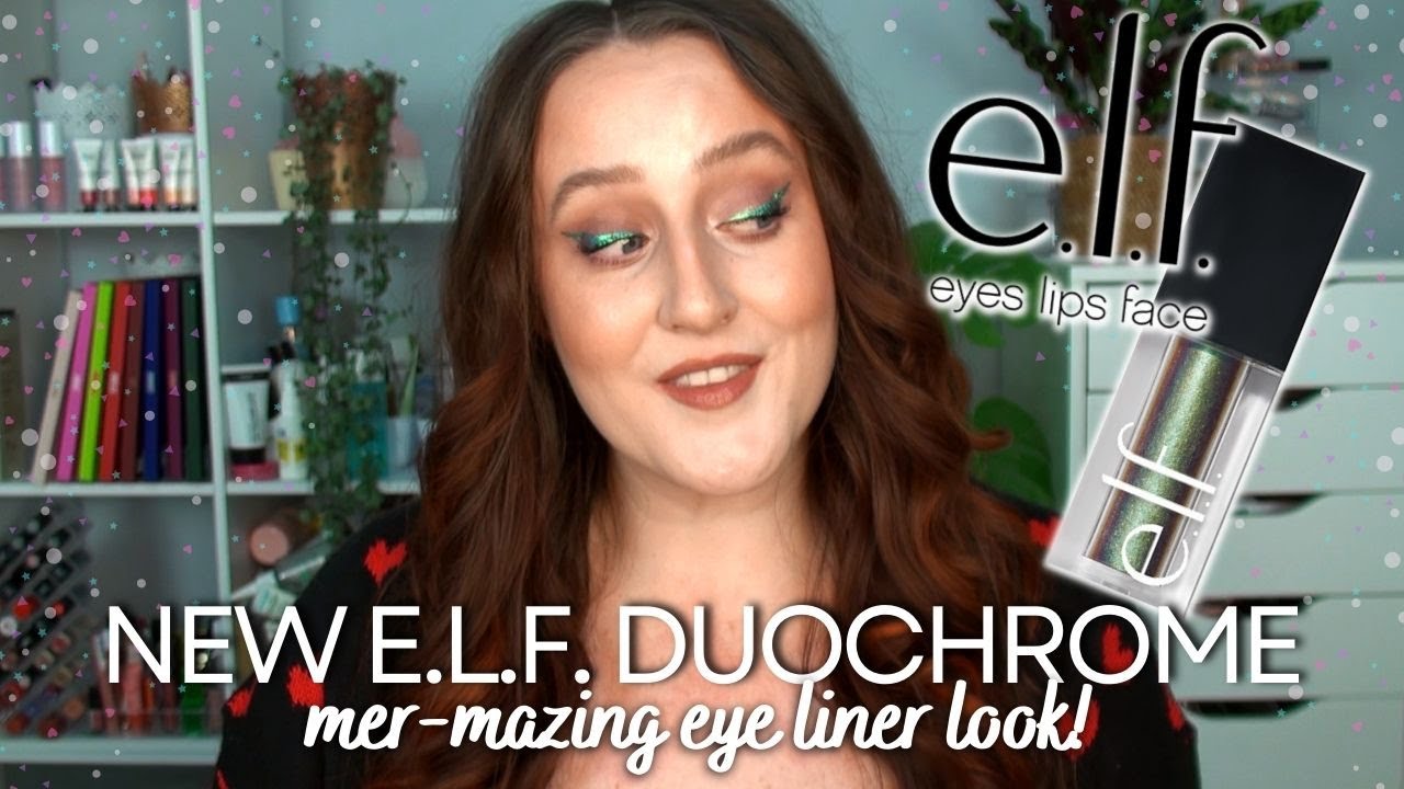 E.L.F DUOCHROME LIQUID EYESHADOW IN MER-MAZING & TUTORIAL! - Try On New Makeup Review And How To!