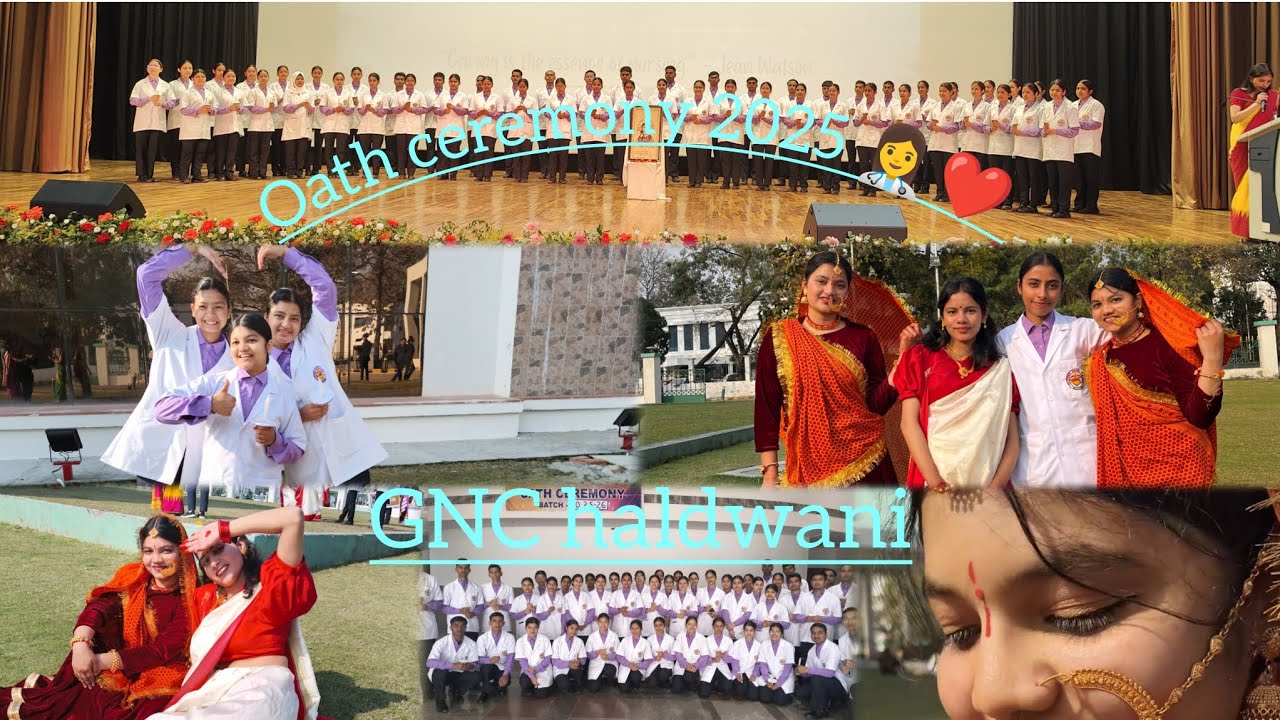 Oath ceremony😇👩‍⚕ 2025 ❤ GNC haldwani #gmc  #haldwani #medico #bscnursing #oathceremony #batch2025 