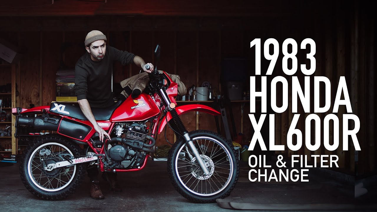 1983 Honda XL600R oil & filter change (for the first time by myself)