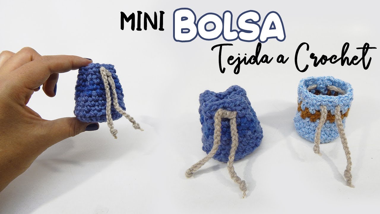 MINI BOLSO TEJIDO A CROCHET - souvenir tejido PASO A PASO