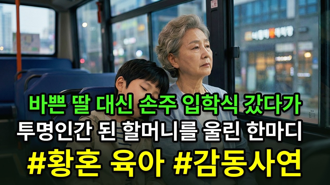 손주 입학식에서 투명인간 취급받던 날 ｜할머니를 단숨에 위로한 손주의 한마디