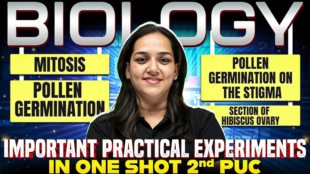 Biology Important Practical Experiments in ONE Shot | 2nd PUC | Exam Sure 💯🔥
