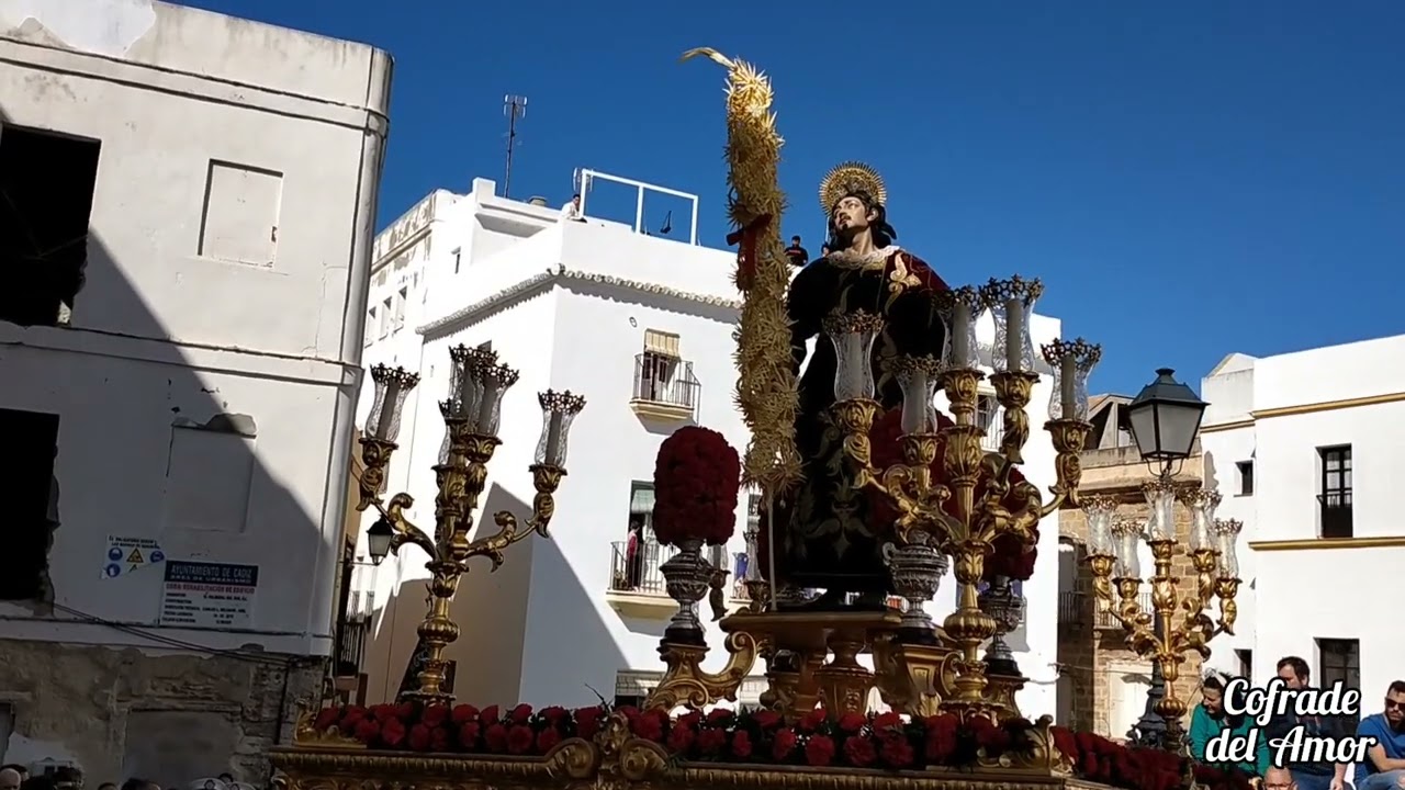 San Juan (Las Aguas), salida y Plaza Fray Félix, Miércoles Santo Cádiz 2023