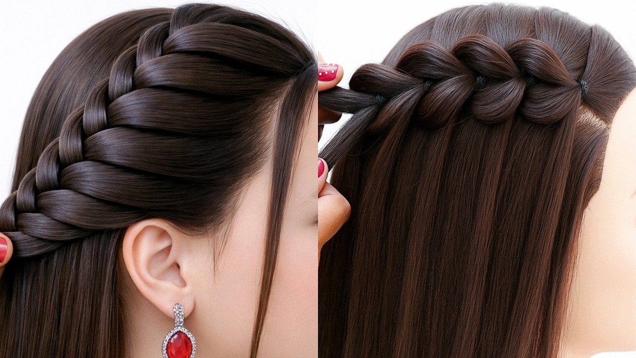 Beautiful Hairstyle For Wedding Function | Hairstyle For Party | Hair Style Girl