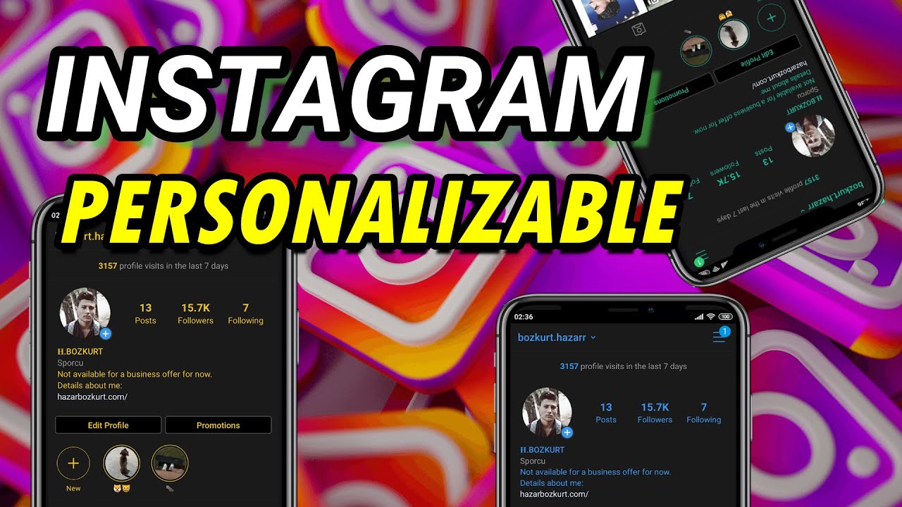 Instagram extremo estilo personalizable.