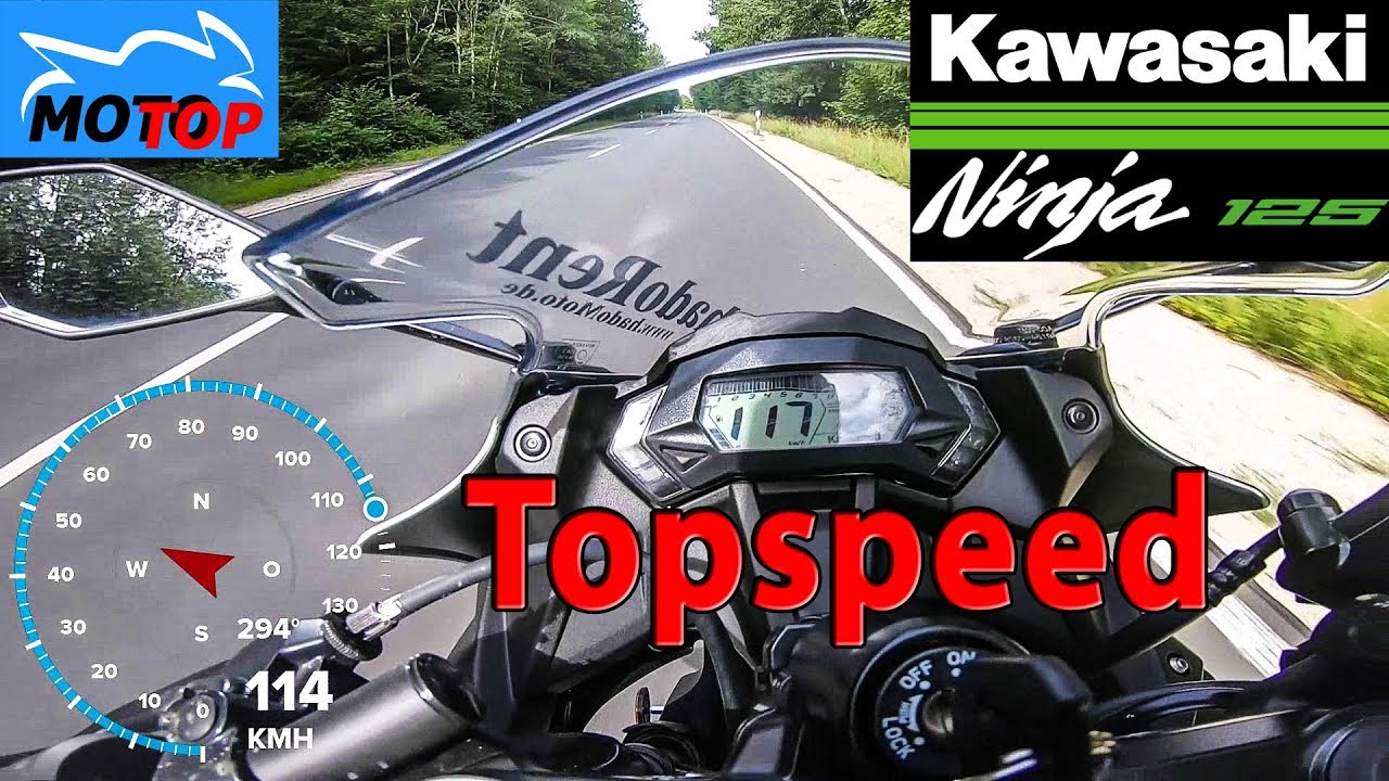 Kawasaki Ninja 125 - TOPSPEED - GPS 113km/h