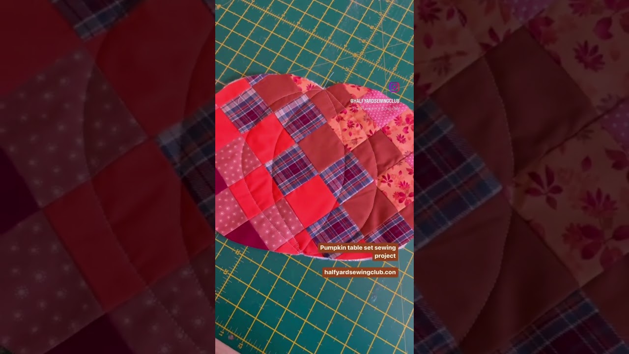 Pumpkin Table Runner Sewing Pattern | Debbie Shore | Half Yard Sewing Club